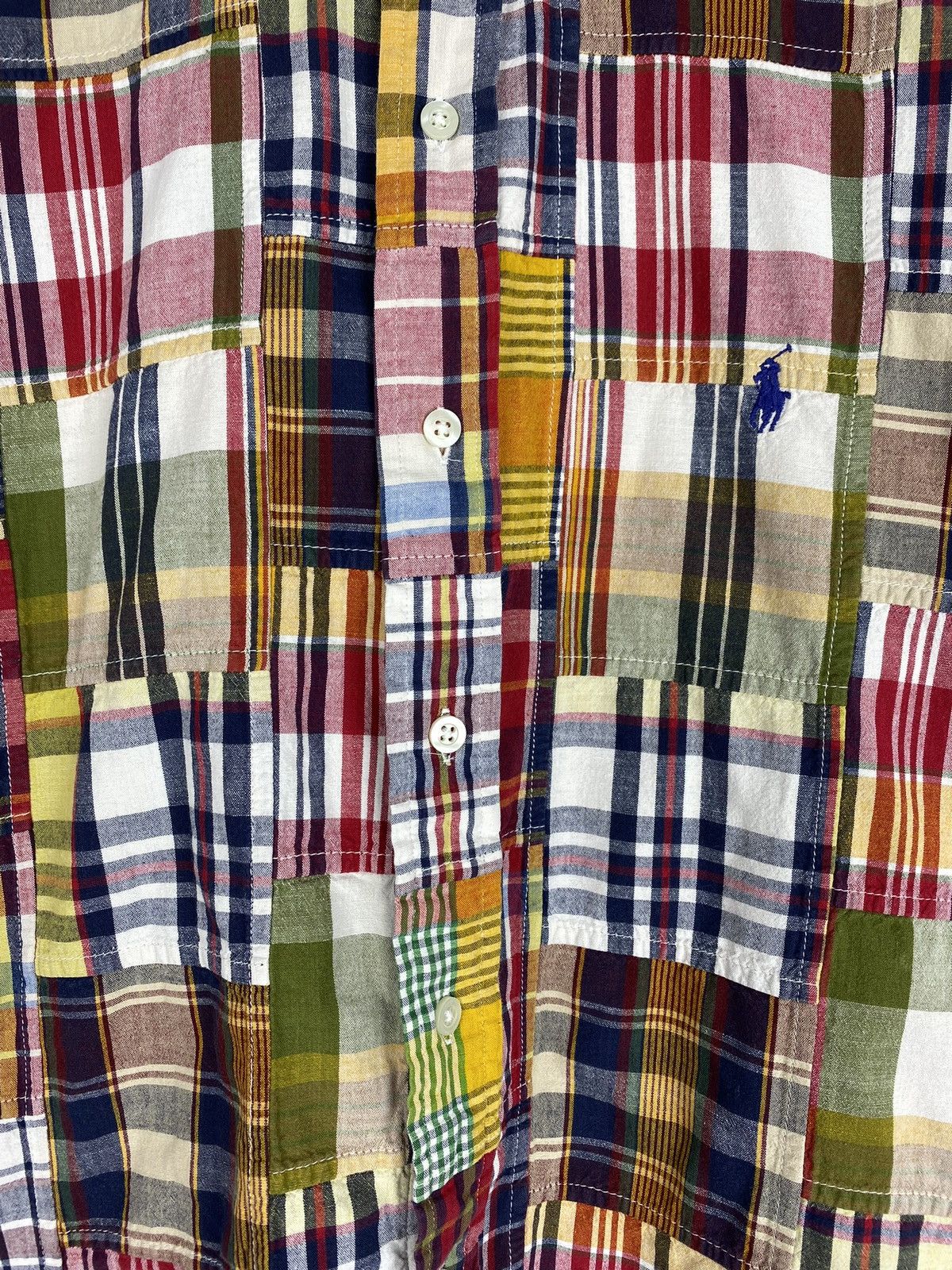 Polo Ralph Lauren Polo by Ralph Lauren VTG patchwork S/S button up shirt Size US L / EU 52-54 / 3 - 9 Thumbnail