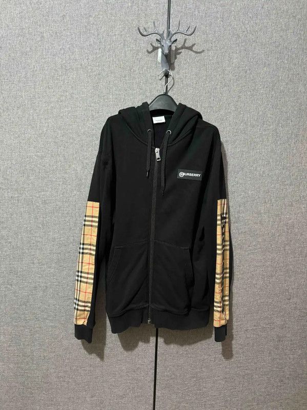 Burberry Burberry Black Cotton Logo Hoodie for Men Size US M / EU 48-50 / 2 - 1 Thumbnail