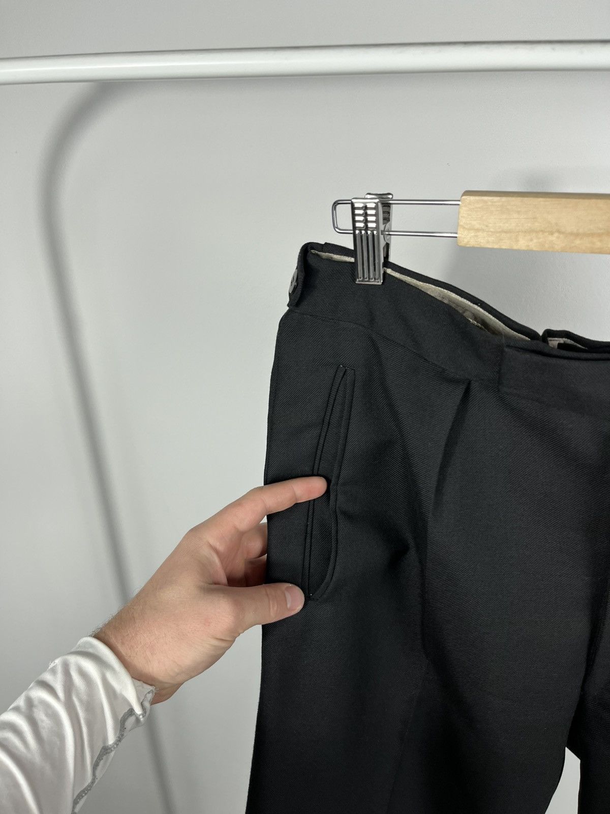 Other Vintage Black Tailored Pants Classic High Waist Trousers Size US 30 / EU 46 - 9 Thumbnail