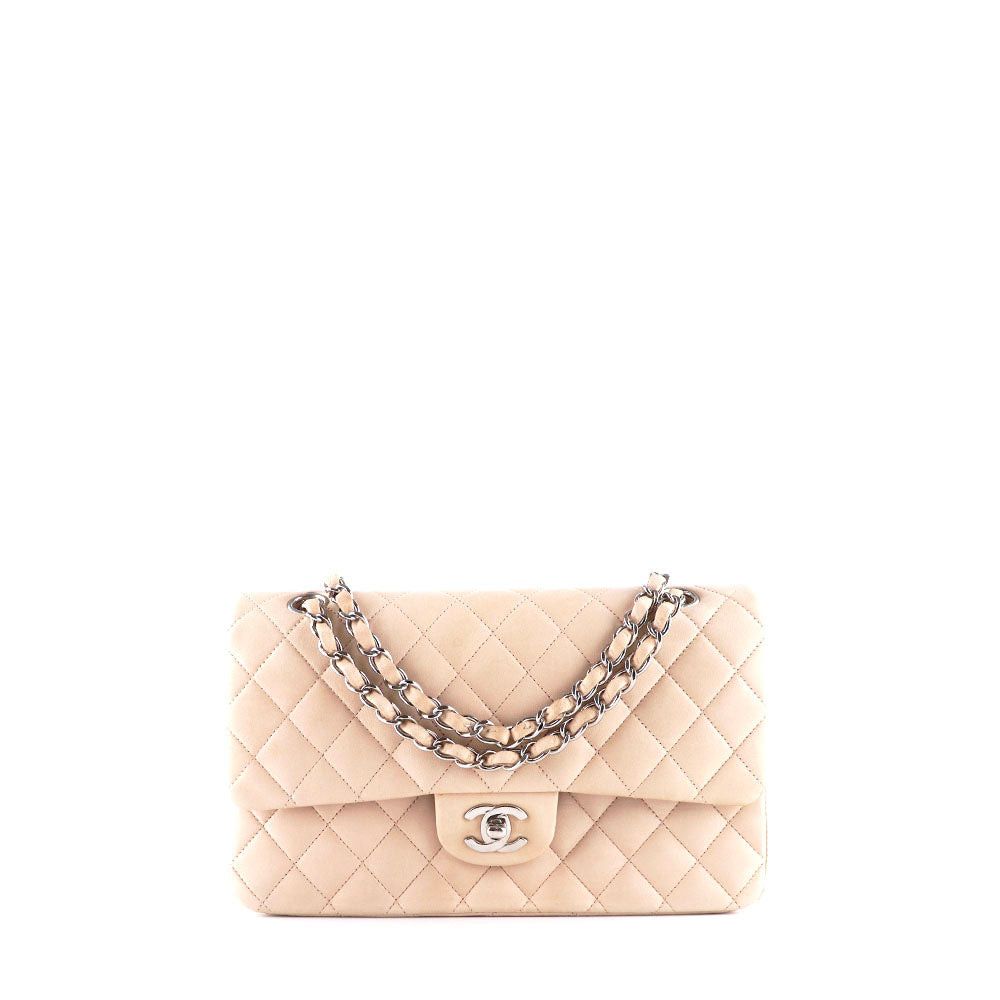 Chanel - Handbag Timeless 25 Double Flap in Beige Quatty Cait Leather