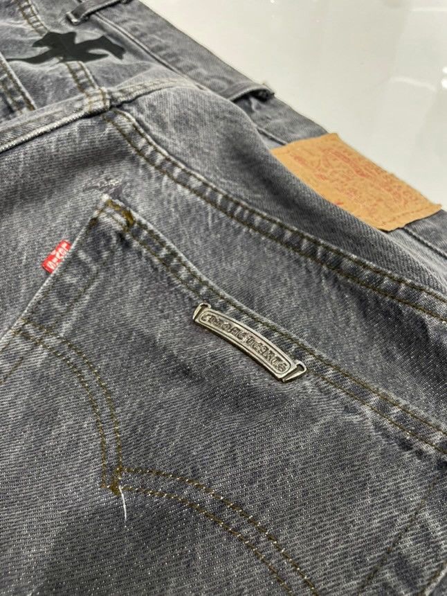 Chrome Hearts Chrome Hearts Levis 501 Grey Cross Patch Denim Size US 36 / EU 52 - 6 Thumbnail