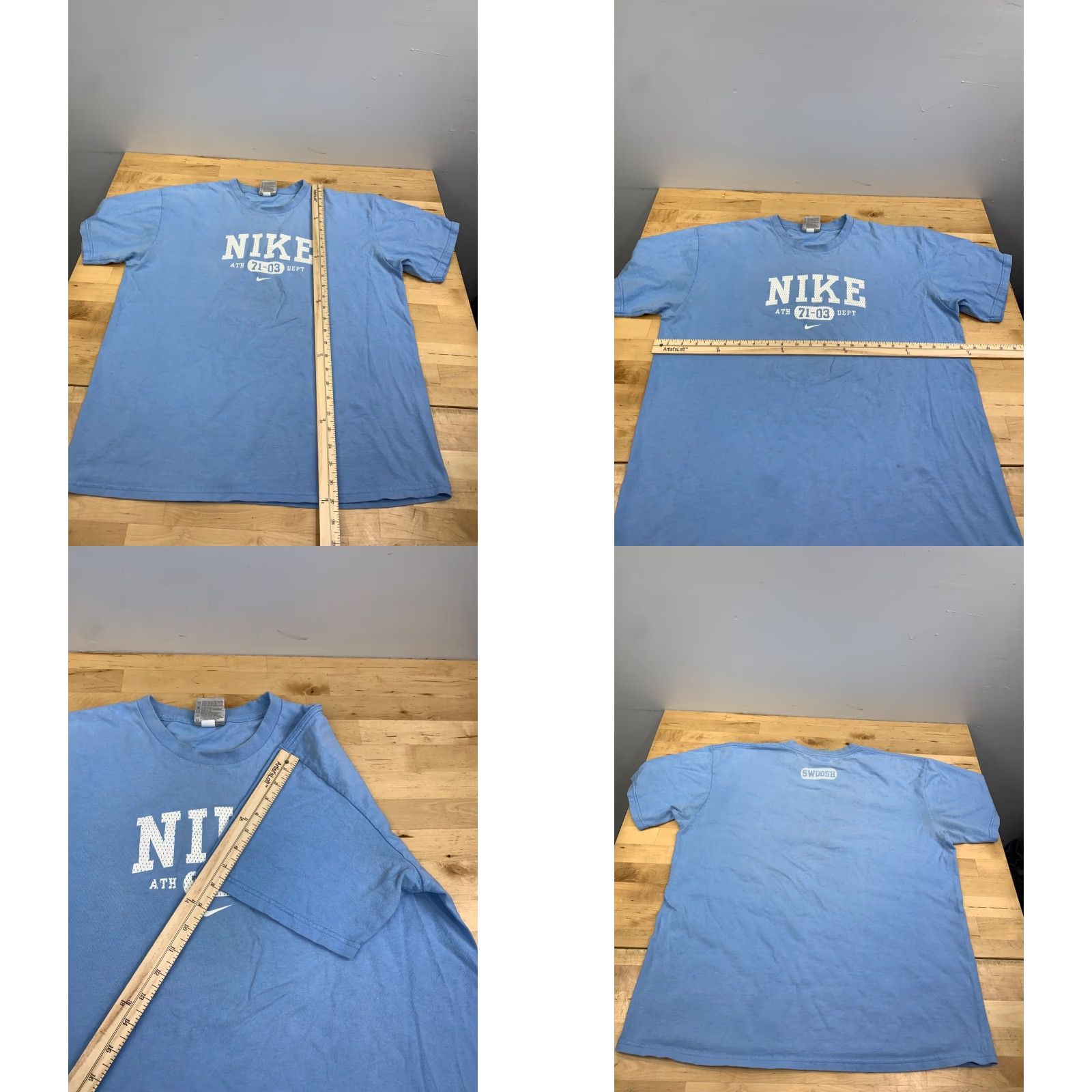 Nike VINTAGE Nike Shirt Mens M Blue Swoosh Y2K Basketball Short Sleeve 11882 Size US M / EU 48-50 / 2 - 8 Thumbnail
