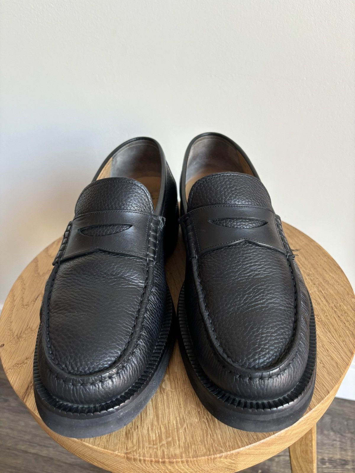 Bally Bally Noah Black Leather Rubber Sole Loafers Size US 8 / EU 41 - 2 Thumbnail