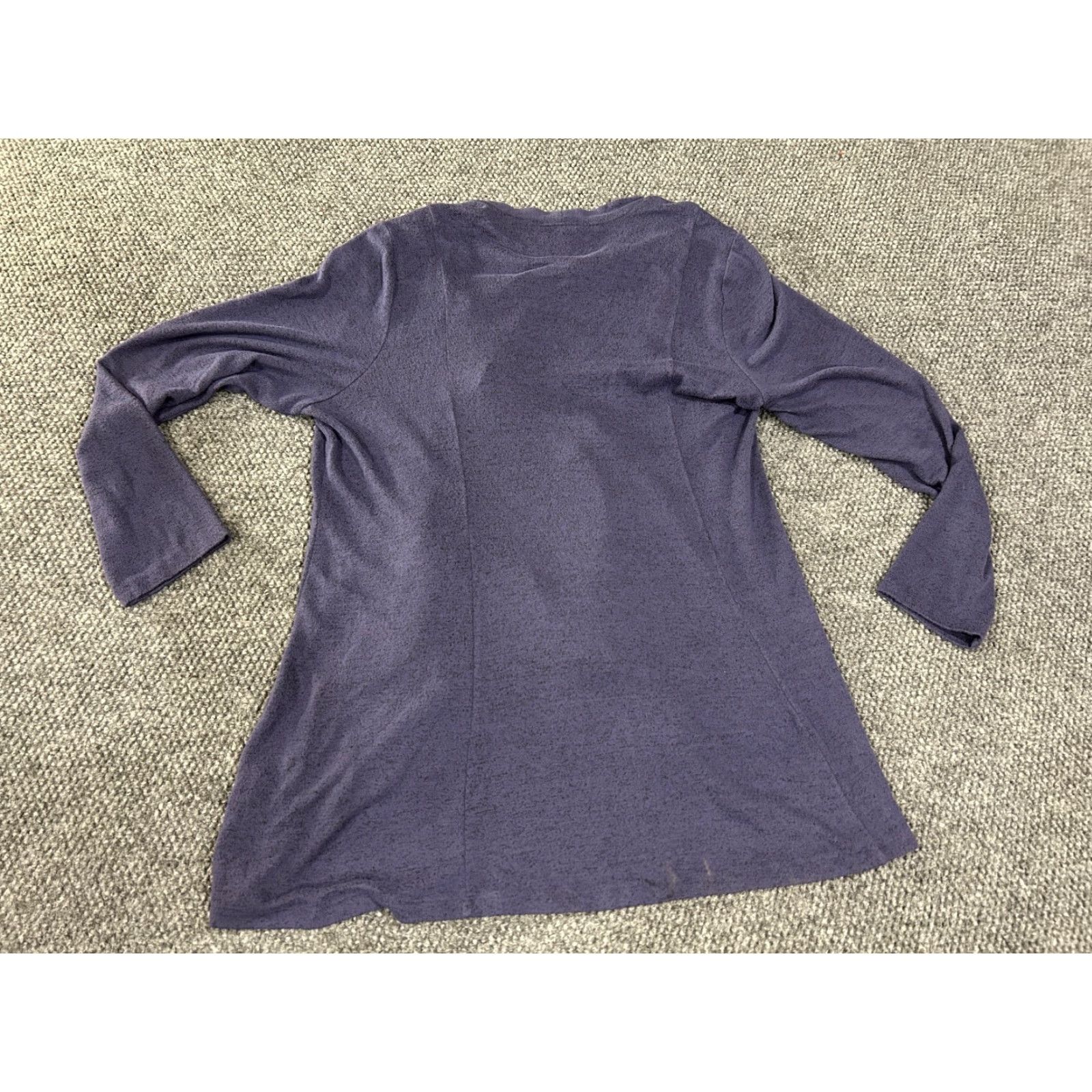 Vintage Susan Graver Cardigan Sweater Women's XL Navy Blue Knit Stretch Pockets Casual All Seasons Regular Sleeve Button Front Size XL / US 12-14 / IT 48-50 - 7 Thumbnail