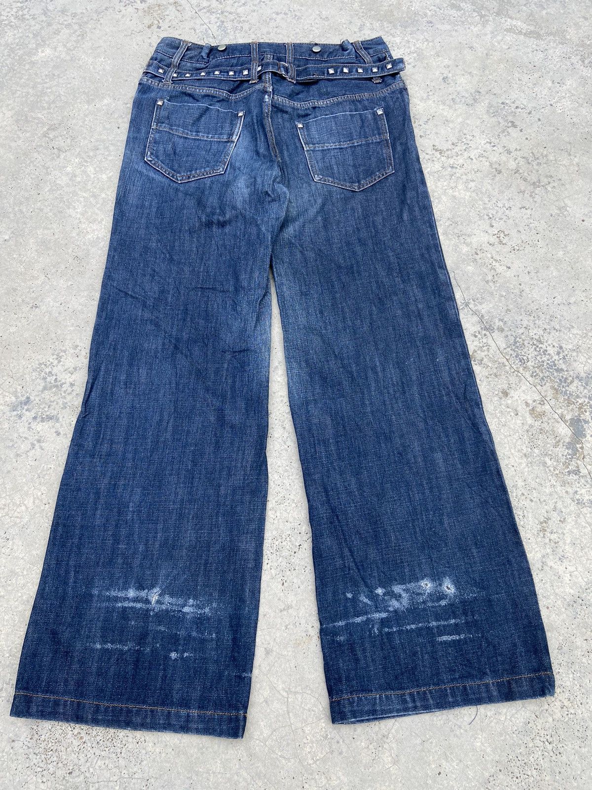 14th Addiction World wide love jeans baggy flared jeans studded Size US 31 - 10 Thumbnail