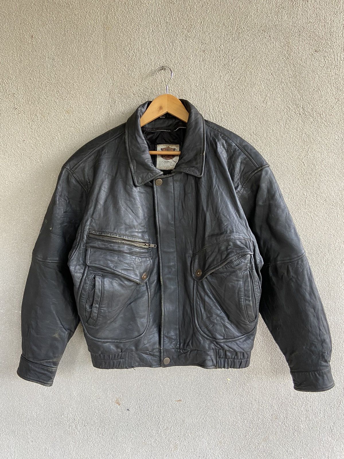 Harley Davidson Vintage Harley Davidson leather Biker Jacket Size US M / EU 48-50 / 2 - 1 Thumbnail