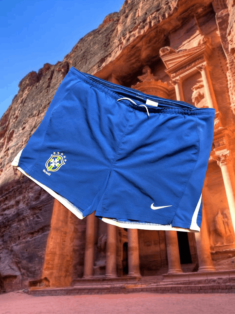 Nike logo Brasil CBF NIKE blue shorts Vintage Y2K sportwear Size US 34 / EU 50 - 1 Thumbnail