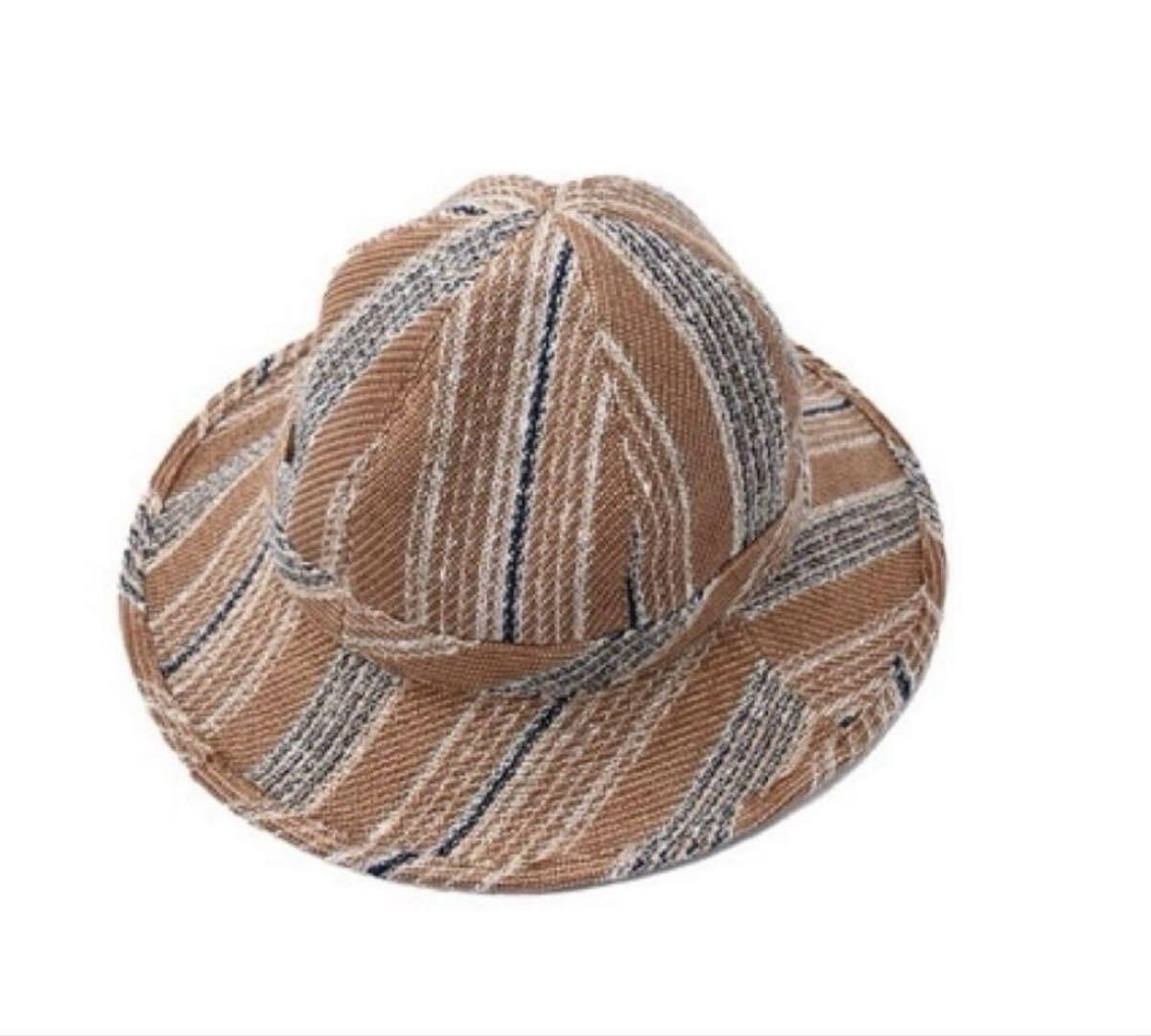 45rpm 45r Cotton Linen Stripe Dome Hat Size ONE SIZE - 1 Thumbnail