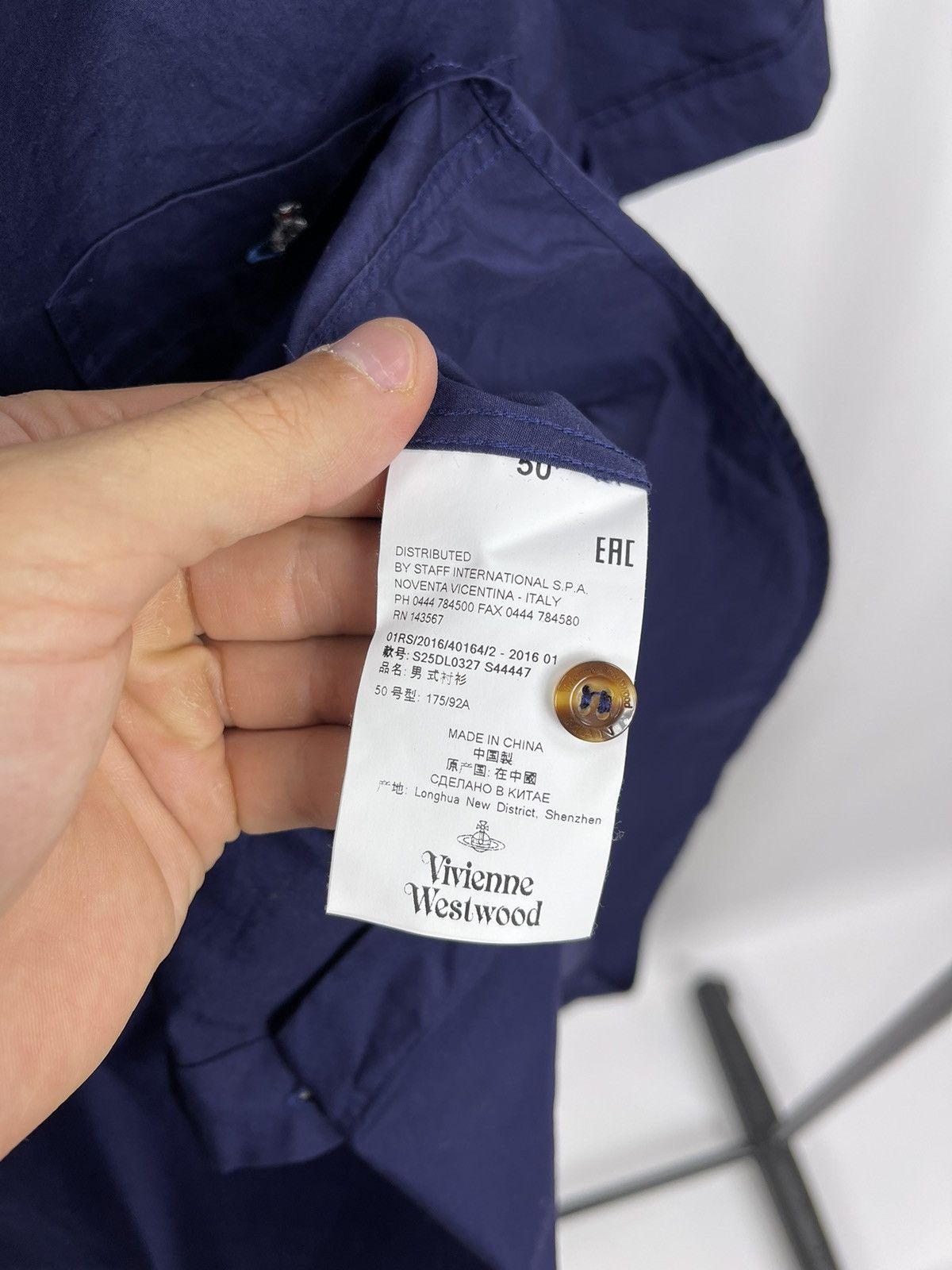 Vivienne Westwood Vivienne Westwood Shirt Short Sleeve Size 50 Blue Size US M / EU 48-50 / 2 - 6 Thumbnail