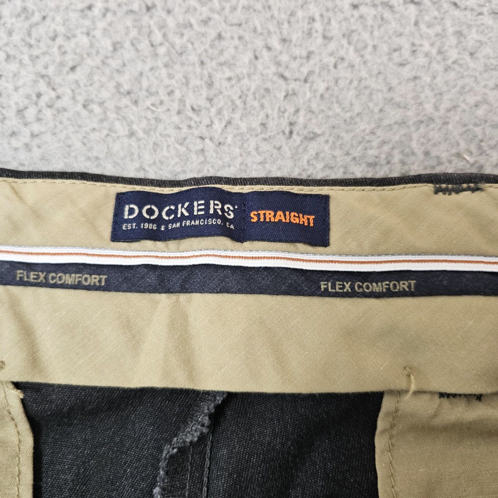 Dockers Dockers Pants Mens 36x30 Straight Fit Signature Khaki Lux Cotton Stretch Wrinkle Resistant Gray Size US 36 / EU 52 - 3 Thumbnail