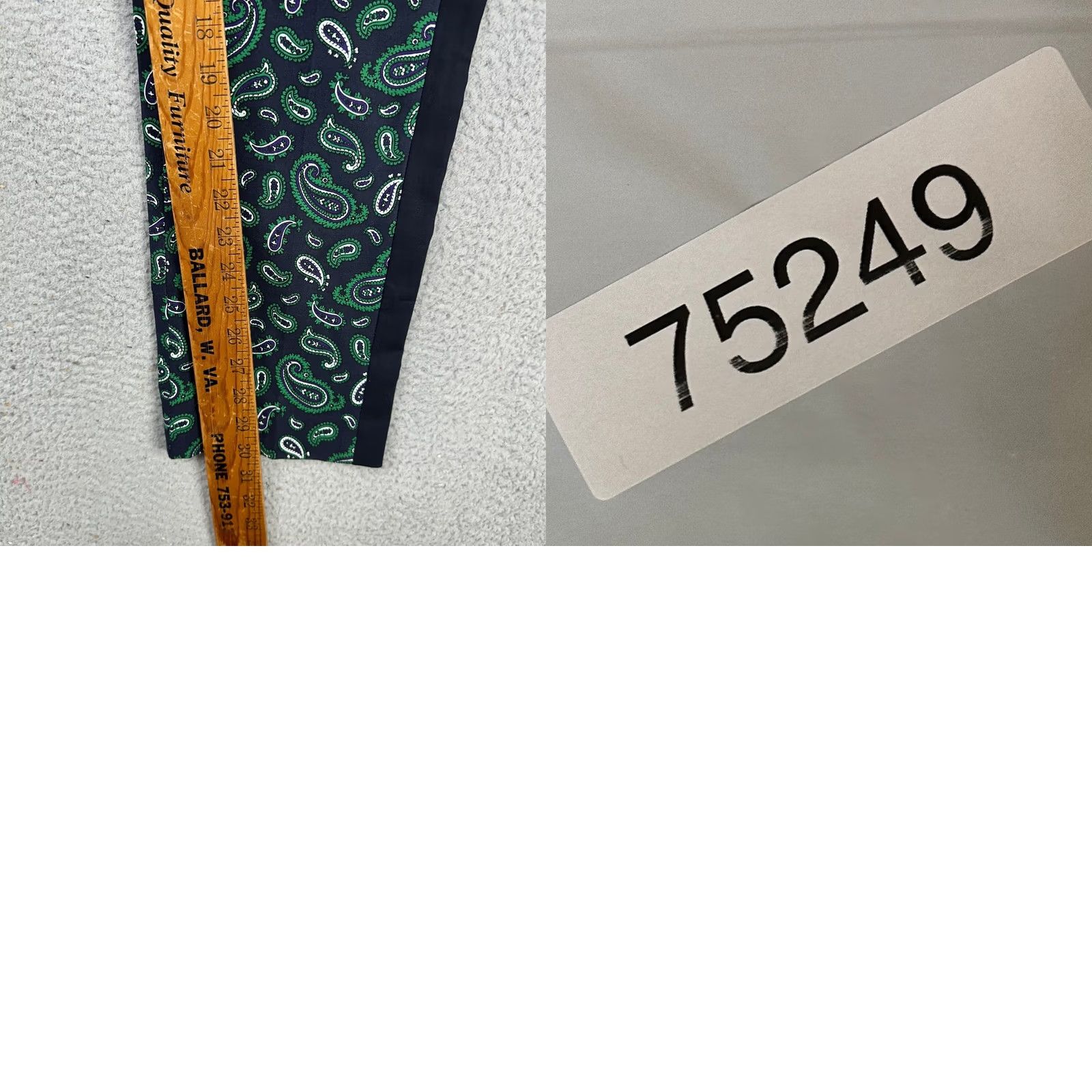 Michael Kors VINTAGE? No. Michael Kors Women Paisley Pants 10 Blue Green Pull On Stretch Flat Front NEW Size 32" / US 10 / IT 46 - 8 Thumbnail