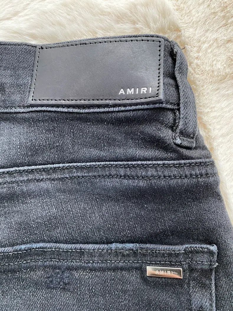 Amiri Amiri Size 32 Black Logo destroys jeans Size US 32 / EU 48 - 3 Thumbnail