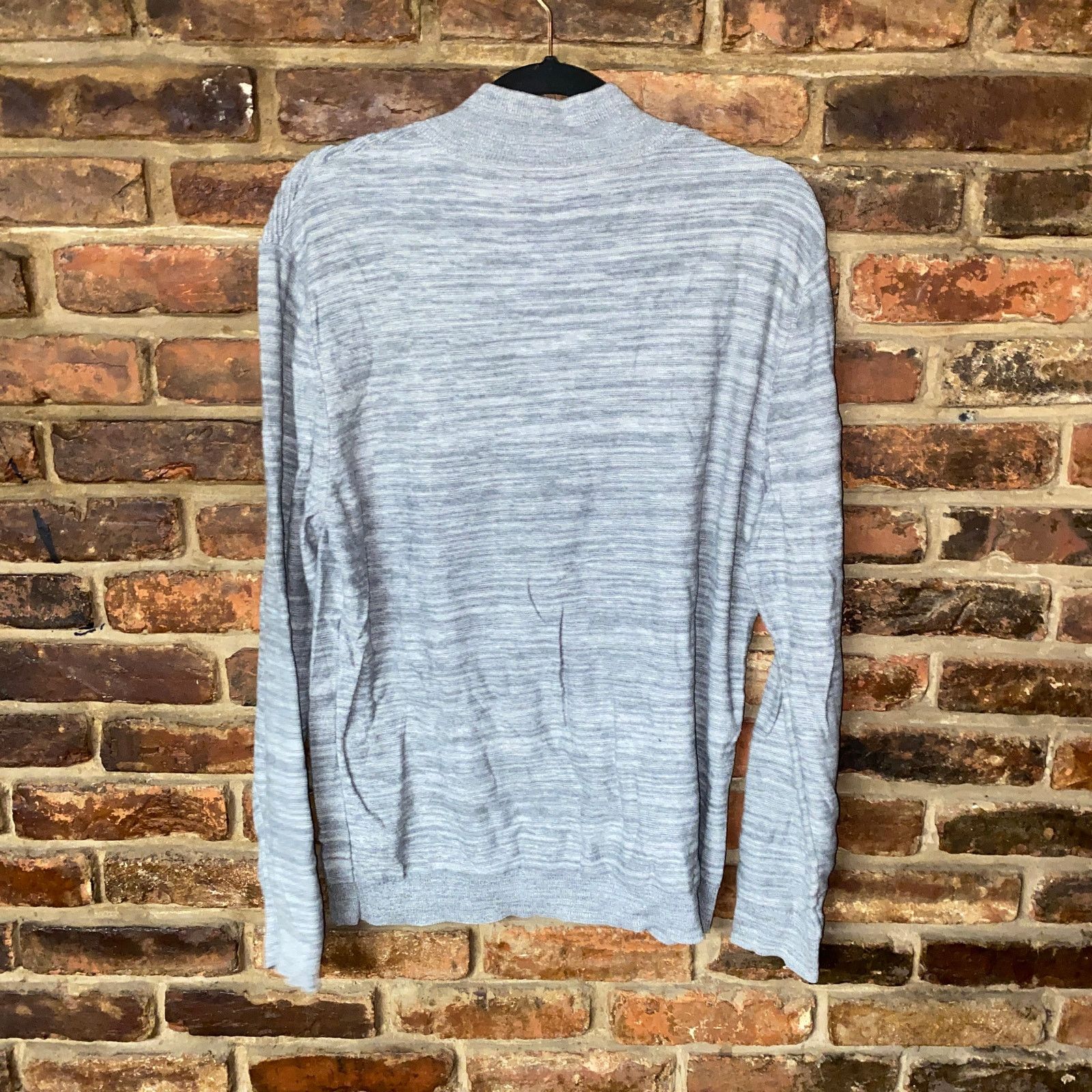 Alfani Alfani Gray Quarter Zip Pullover Knit Sweater Size Large Size US L / EU 52-54 / 3 - 4 Thumbnail