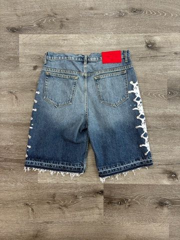 Sp5der Sp5der "Web Stone" Denim Shorts (Blue) Size US 30 / EU 46 - 2 Thumbnail