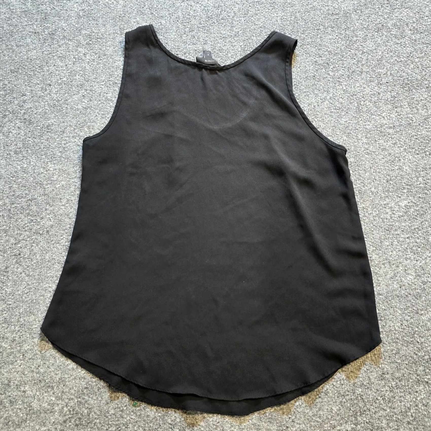 Layer 8 J Crew Tank Women's Size 8 Black Cami Shell Base Layer Sheer Camisole Top Casual Partys Career Capsule Dress Size M / US 6-8 / IT 42-44 - 7 Thumbnail