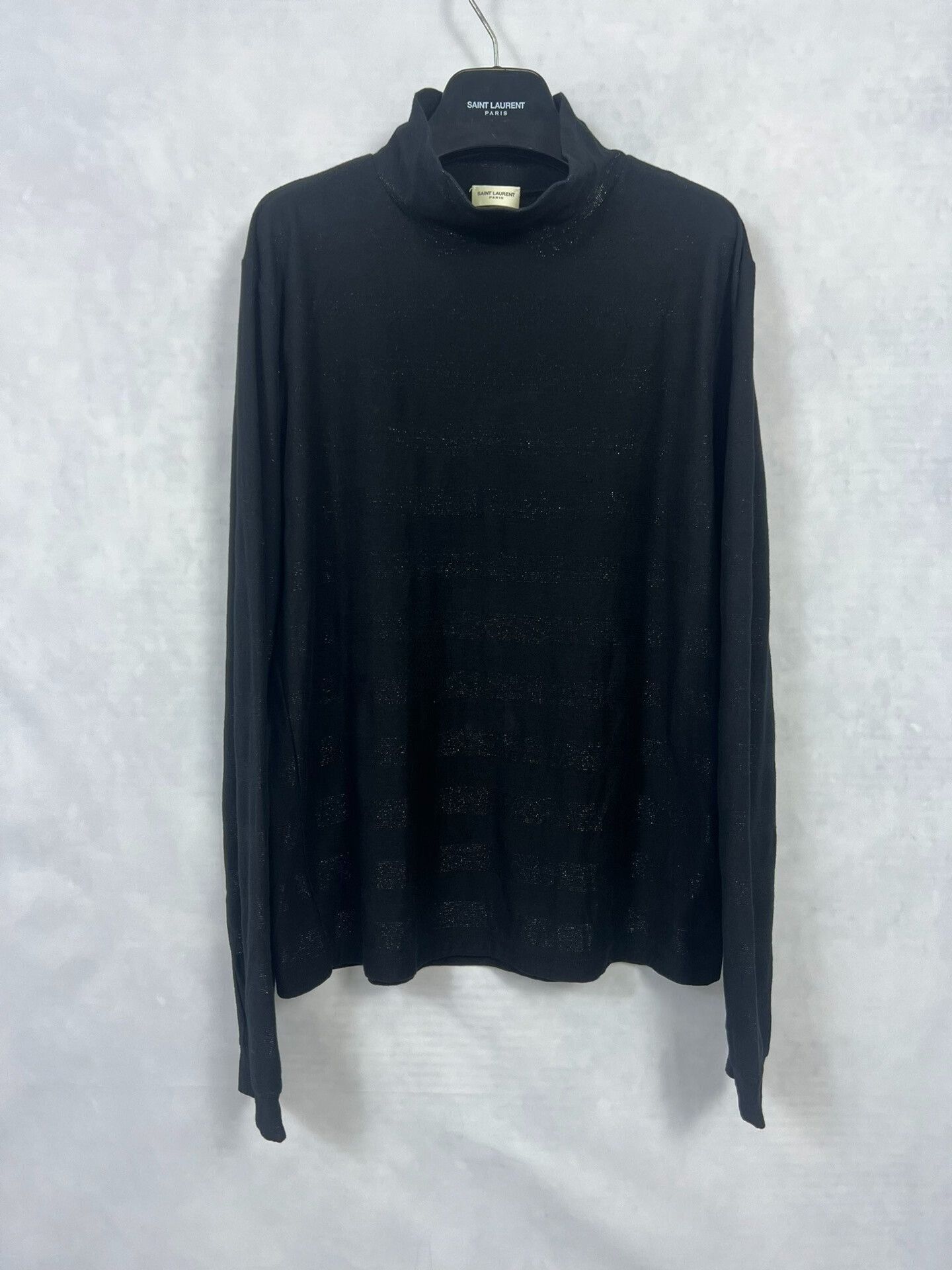 Saint Laurent Paris Saint Laurent Black High Neck Sweater Size US XXL / EU 58 / 5 - 1 Thumbnail