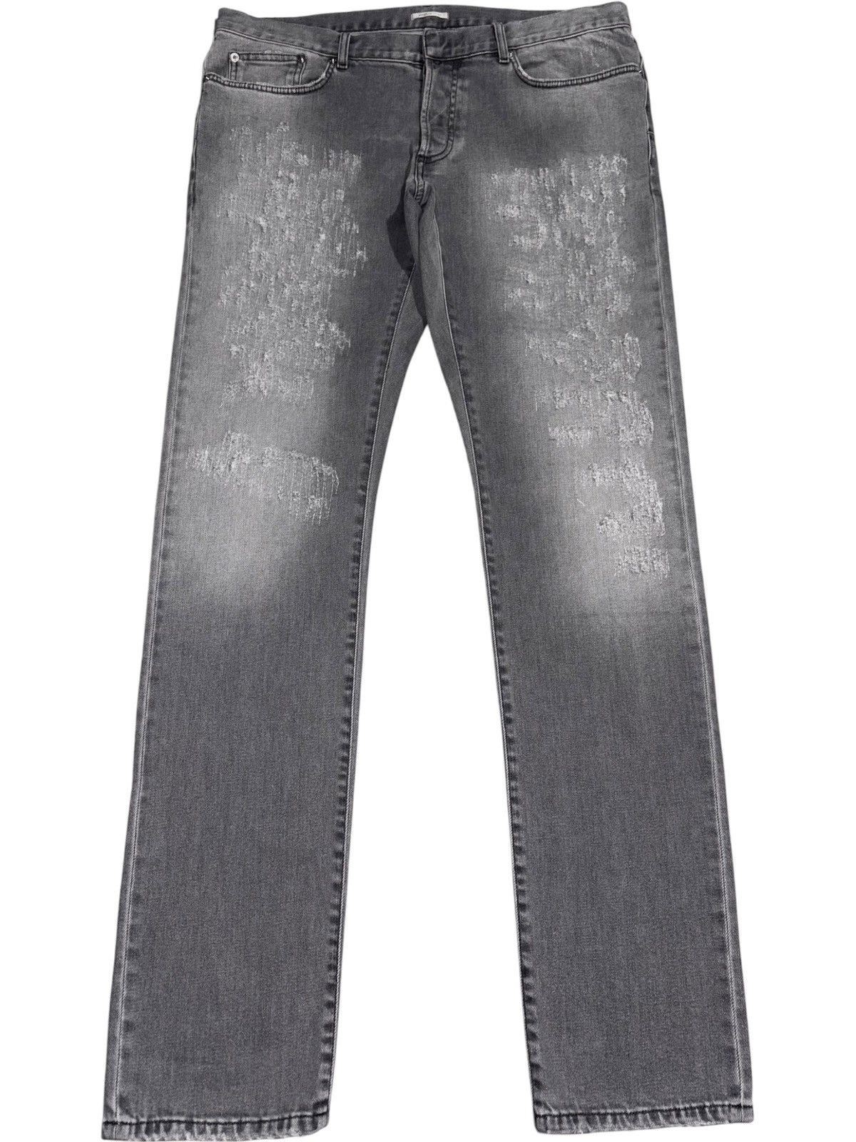 SS18 Dior Distressed Thrashed Slim Jeans crash claw repaired