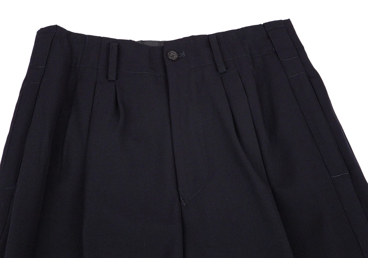 Yohji Yamamoto Yohji Yamamoto Wool Gabardine Pants Navy 2 Size US 32 / EU 48 - 2 Thumbnail