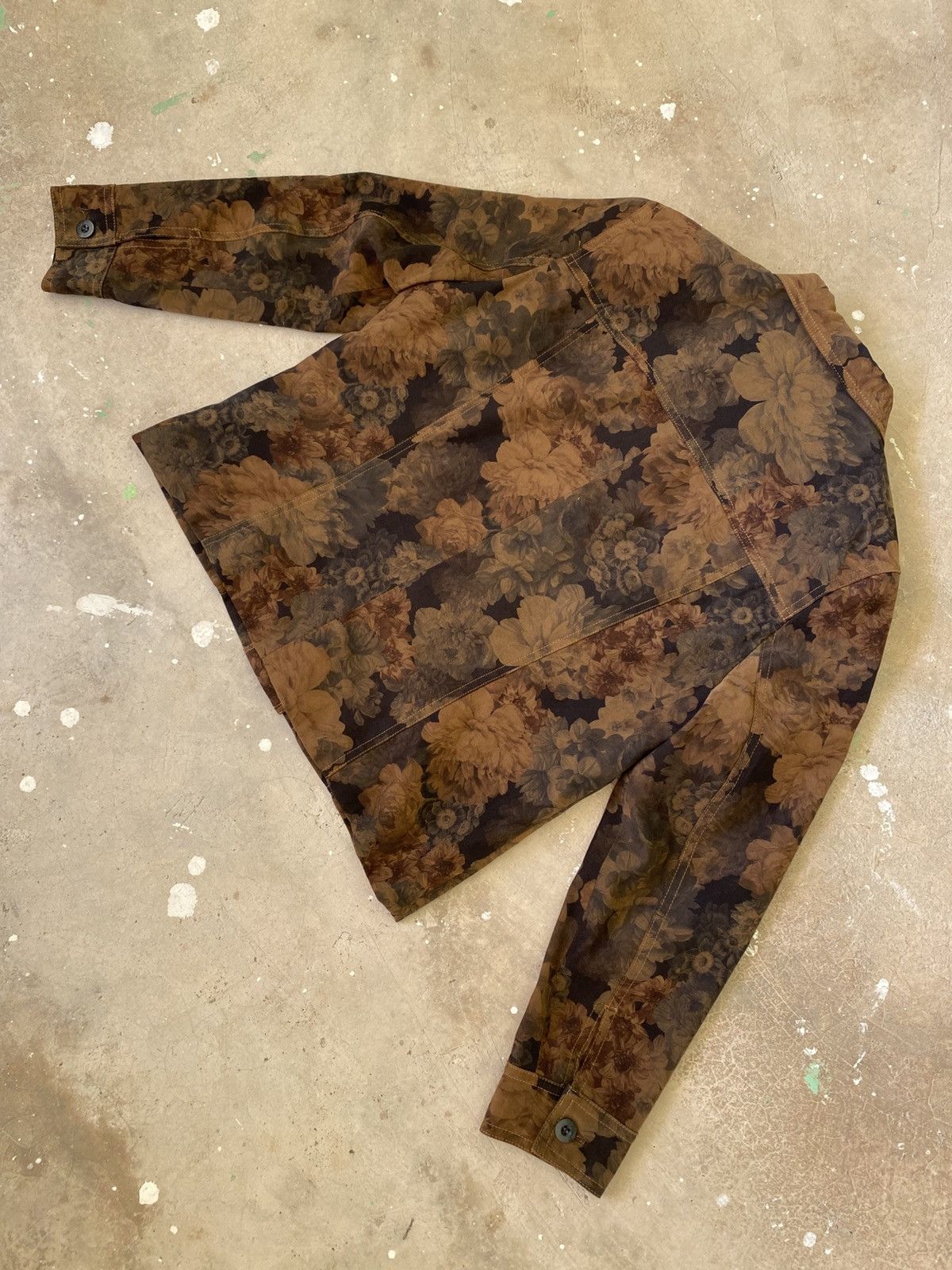 Japanese Brand Royal Spencer Floral Brown Work Jacket Japan Size M / US 6-8 / IT 42-44 - 8 Thumbnail