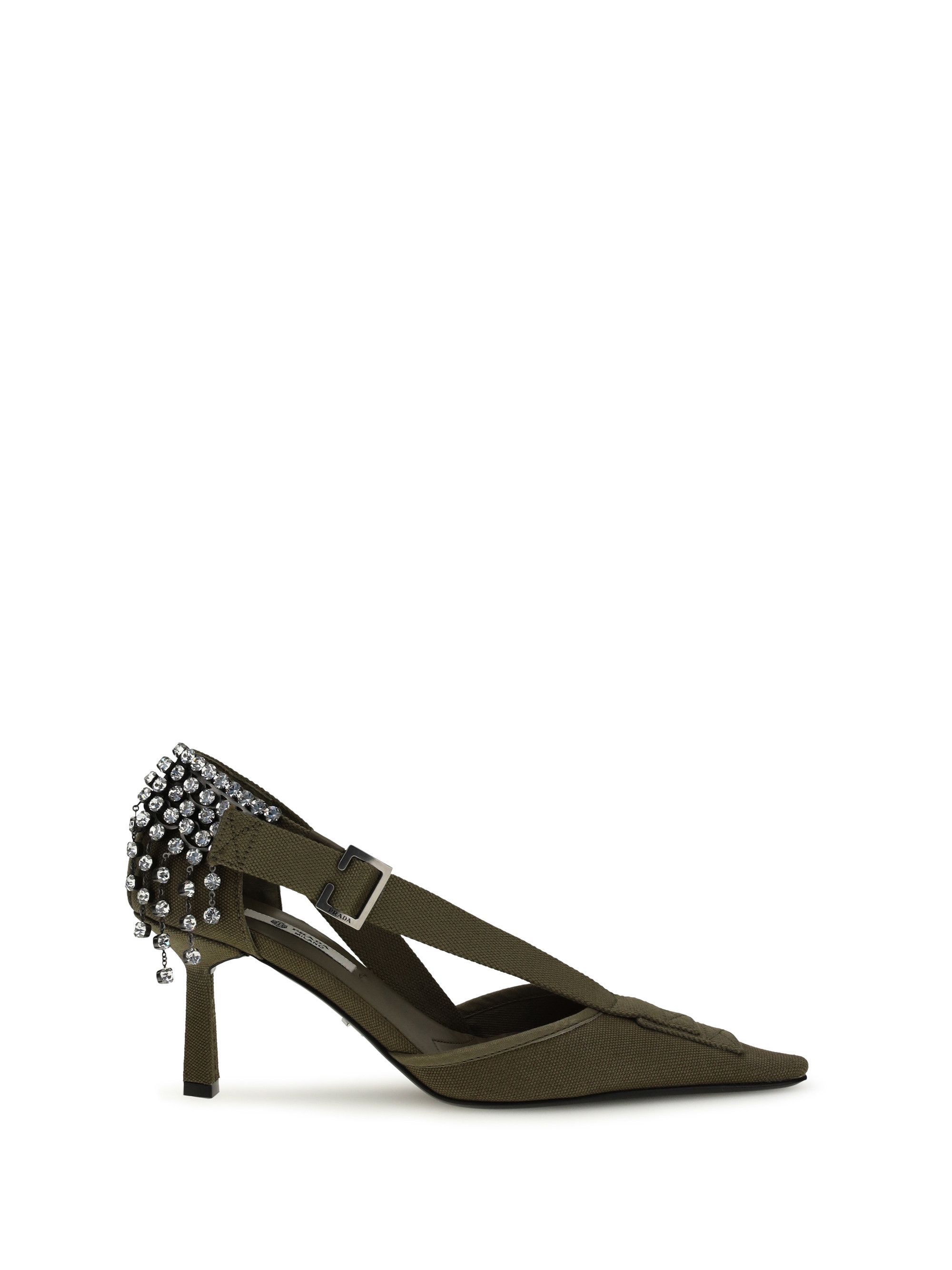 Prada Canvas Pumps with crystals Size US 8 / IT 38 - 1 Thumbnail