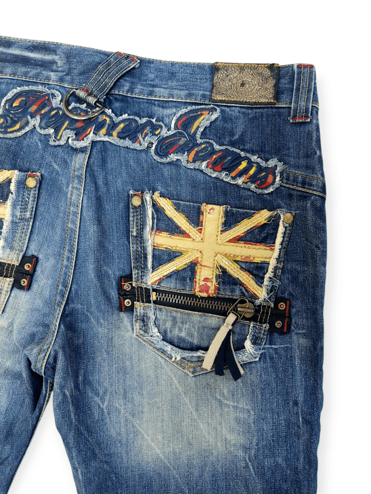 If Six Was Nine 🔥Red Pepper Studded Punkstar Archieve Union Jack Shorts Size US 34 / EU 50 - 10 Thumbnail
