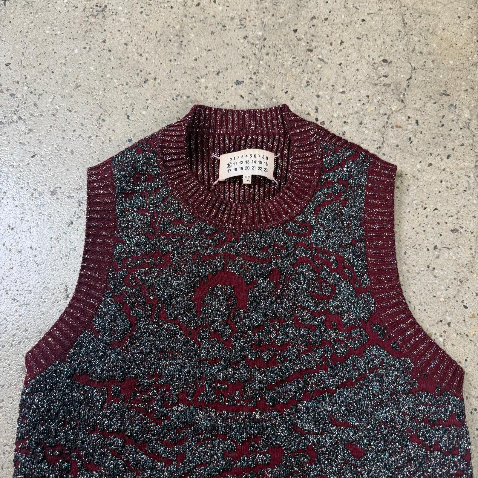 Maison Margiela Maison Margiela Metallic Knit Sweater Vest Size US S / EU 44-46 / 1 - 3 Thumbnail