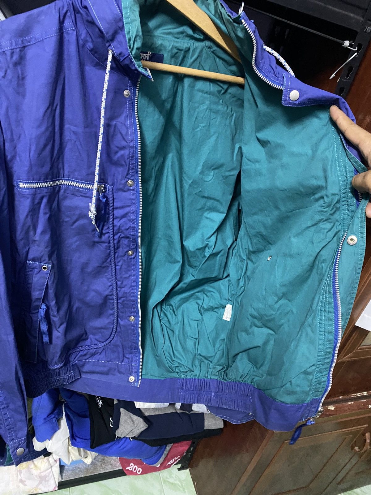 Helly Hansen Helly Hansen Casual Rain Jacket Hooded Mens Blue Navy Size US L / EU 52-54 / 3 - 5 Thumbnail