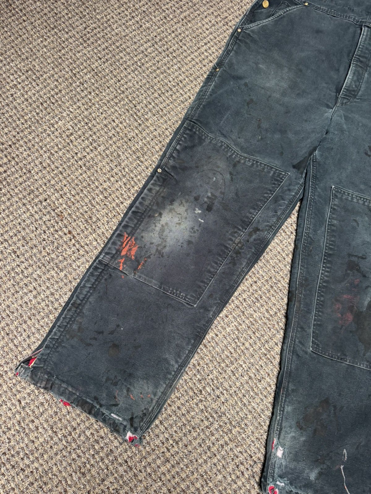 Carhartt Vintage Men’s Carhartt Work Black Double 90s Knee Size US 36 / EU 52 - 7 Thumbnail