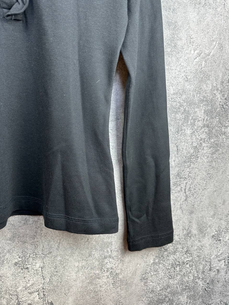 Tory Burch Tory Burch Black Ruffle Trim Henley Long Sleeve Top Size M / US 6-8 / IT 42-44 - 8 Thumbnail
