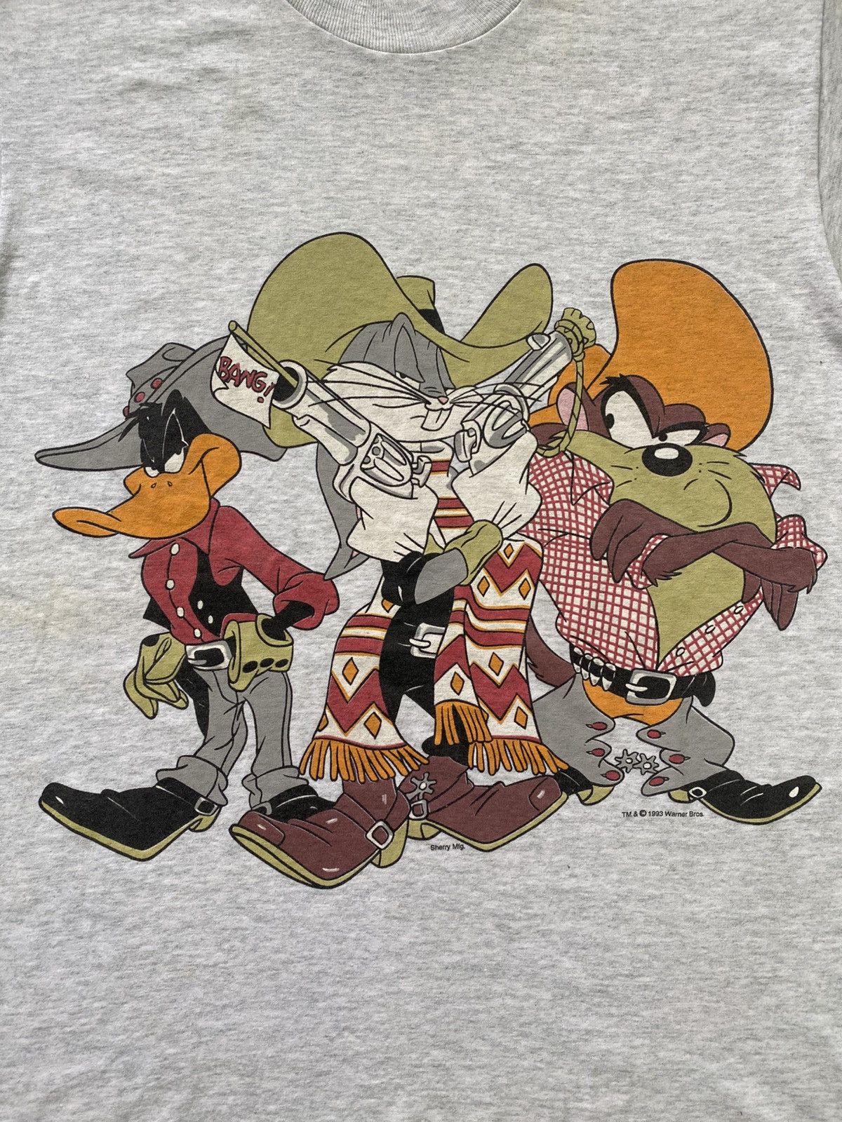 Cartoon Network Vintage 1993 Looney Tunes Cowboy By Warner Bros T Shirt Size US M / EU 48-50 / 2 - 5 Thumbnail