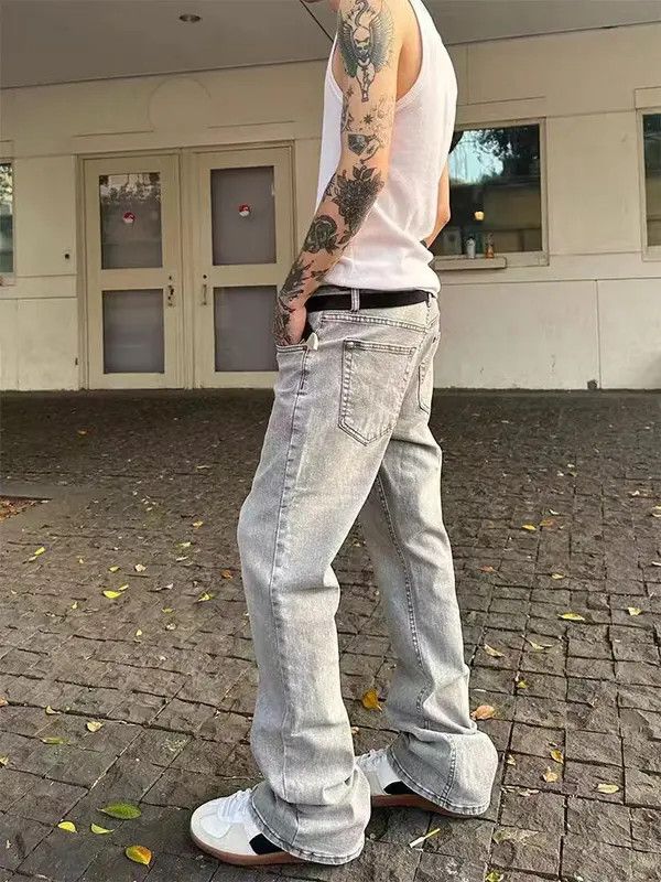 Japanese Brand Vintage street washed and aged casual micro flare jeans Size US 30 / EU 46 - 8 Thumbnail