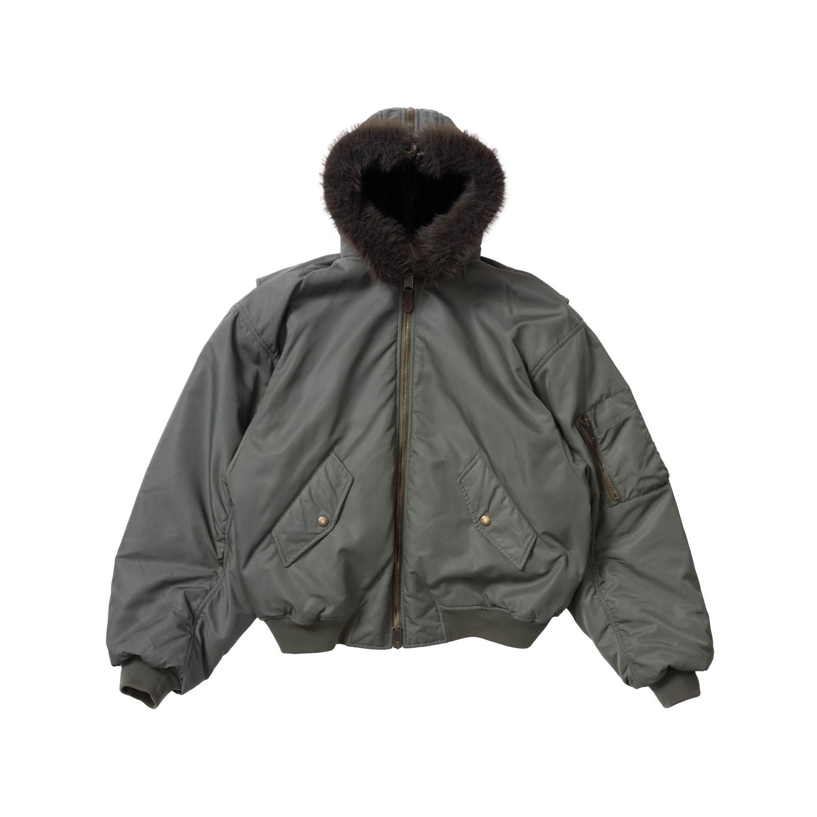 Balenciaga Balenciaga FW25 Garde Robe Fur Lined Hooded Bomber Size US M / EU 48-50 / 2 - 1 Thumbnail