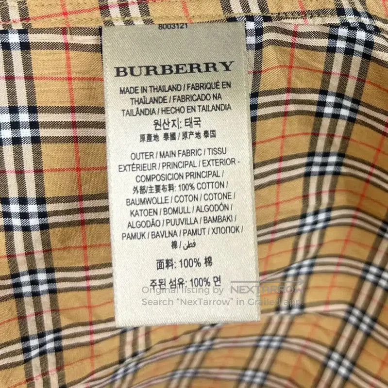 Burberry Burberry Yellow Cotton Women's Shirt. Size XXS / US 00 / IT 34 - 5 Thumbnail
