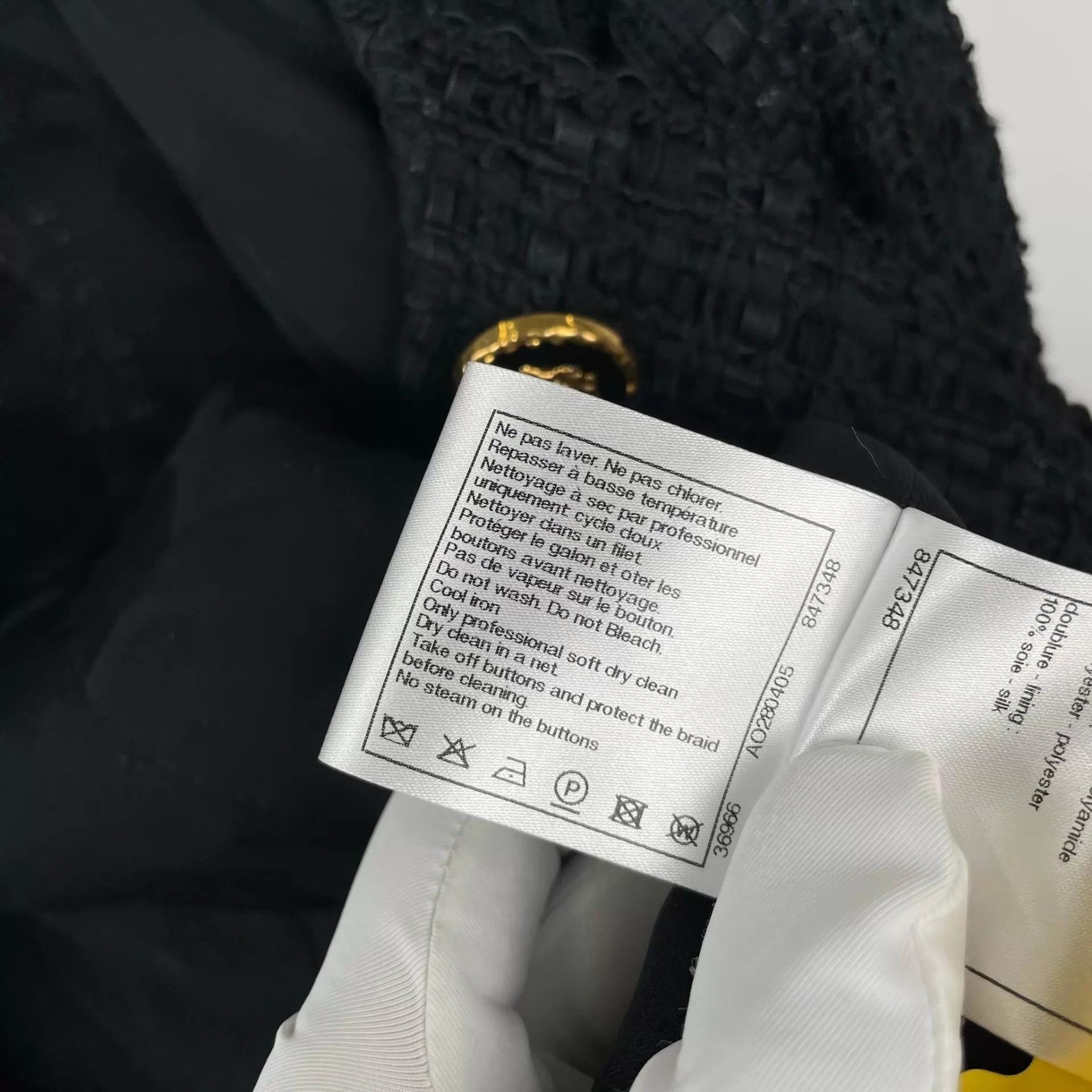 Chanel Chanel 21A Black Leather Chain 4P Woven LS Jkt 34 Size XS / US 0-2 / IT 36-38 - 7 Thumbnail