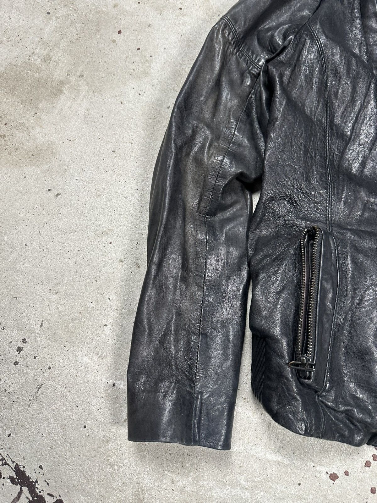 Japanese Brand × Vintage Vintage Y2K Black Leather Moto Biker Style Jacket Japanese Size US S / EU 44-46 / 1 - 3 Thumbnail