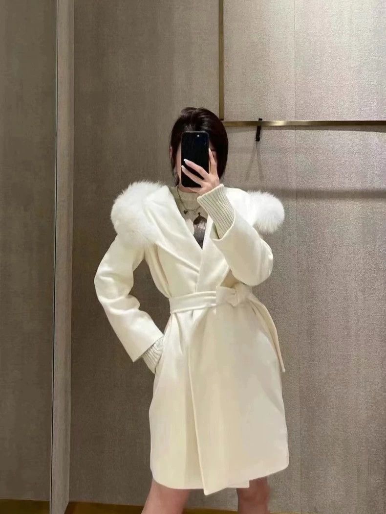 Max Mara Max Mara Classic mango snow white coat Size XS / US 0-2 / IT 36-38 - 5 Thumbnail