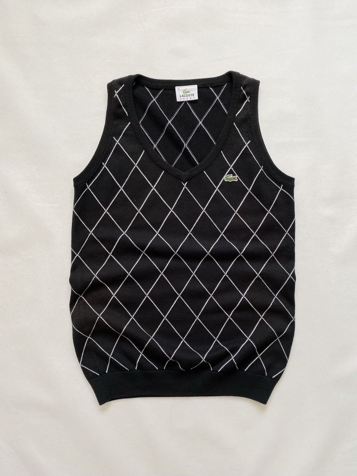 Lacoste × Vintage Lacoste Sport Vintage Black Vest Size S / US 4 / IT 40 - 3 Thumbnail