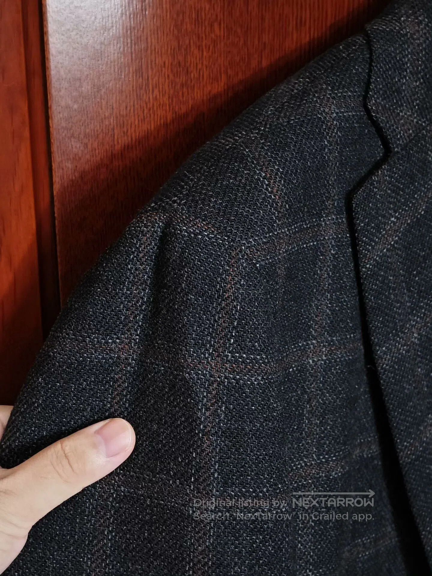 Abraham Moon & Sons British Wool Blazer with Orange Plaid. Size US M / EU 48-50 / 2 - 3 Thumbnail