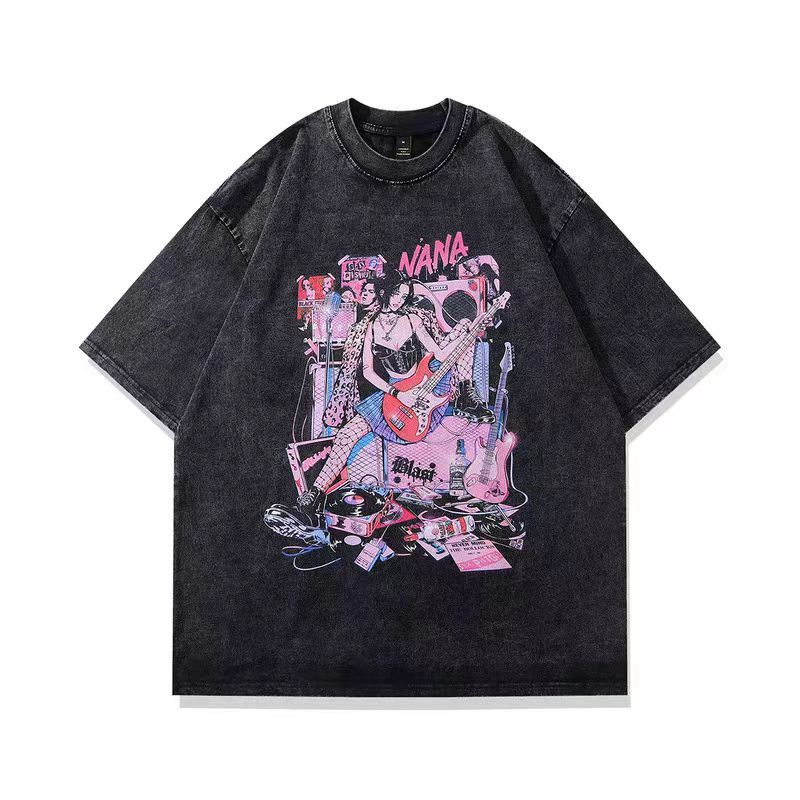 Japanese Brand × Vintage Street Vintage Hip Hop Printed Washed Short Sleeve T-Shirt Size US L / EU 52-54 / 3 - 1 Thumbnail