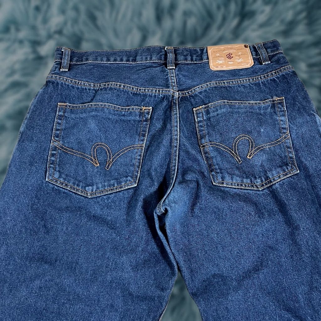 Rocawear VINTAGE Rocawear Jeans Wide-Leg 34x28 Jeans Blue Dark Wash 90s Y2K Baggy Mens Size US 34 / EU 50 - 1 Thumbnail