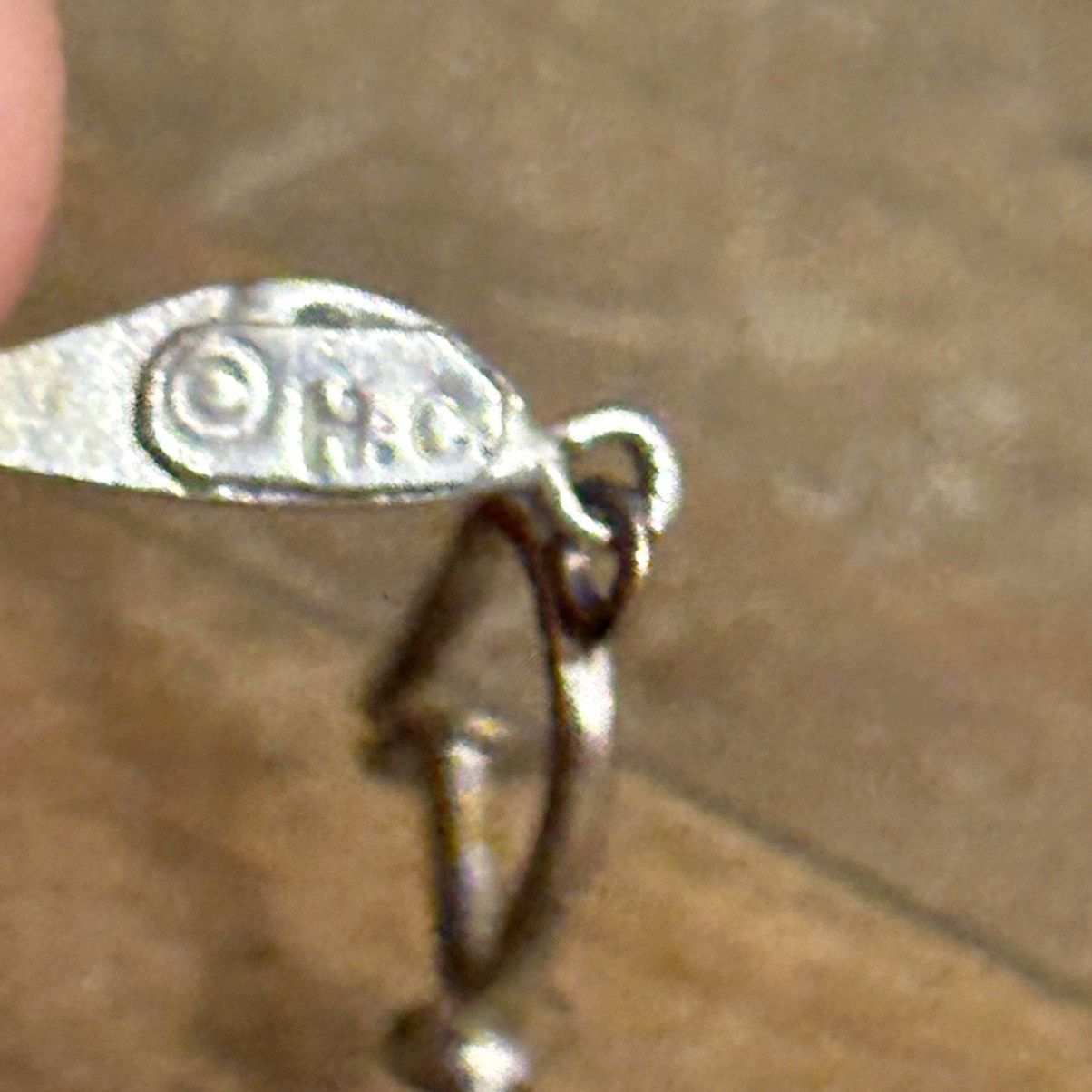 Vintage Pewter fish necklace and matching screw back earrings Size ONE SIZE - 6 Thumbnail