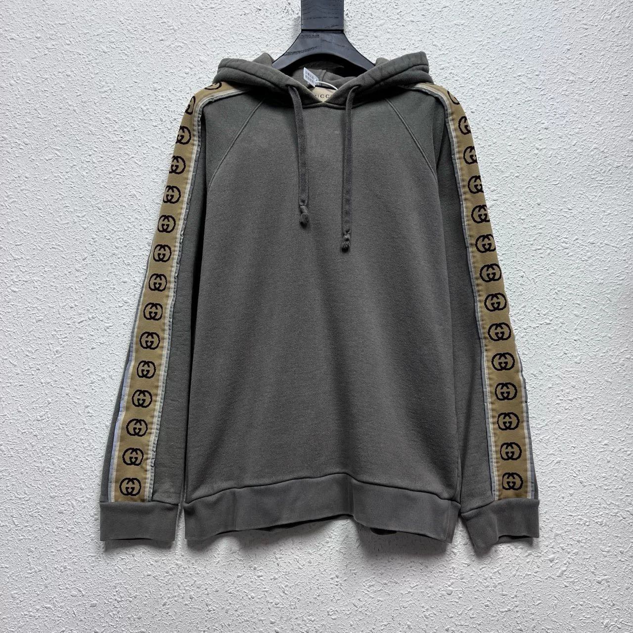 Gucci Gucci Double G Logo Tape Gray Hoodie Size US M / EU 48-50 / 2 - 1 Thumbnail