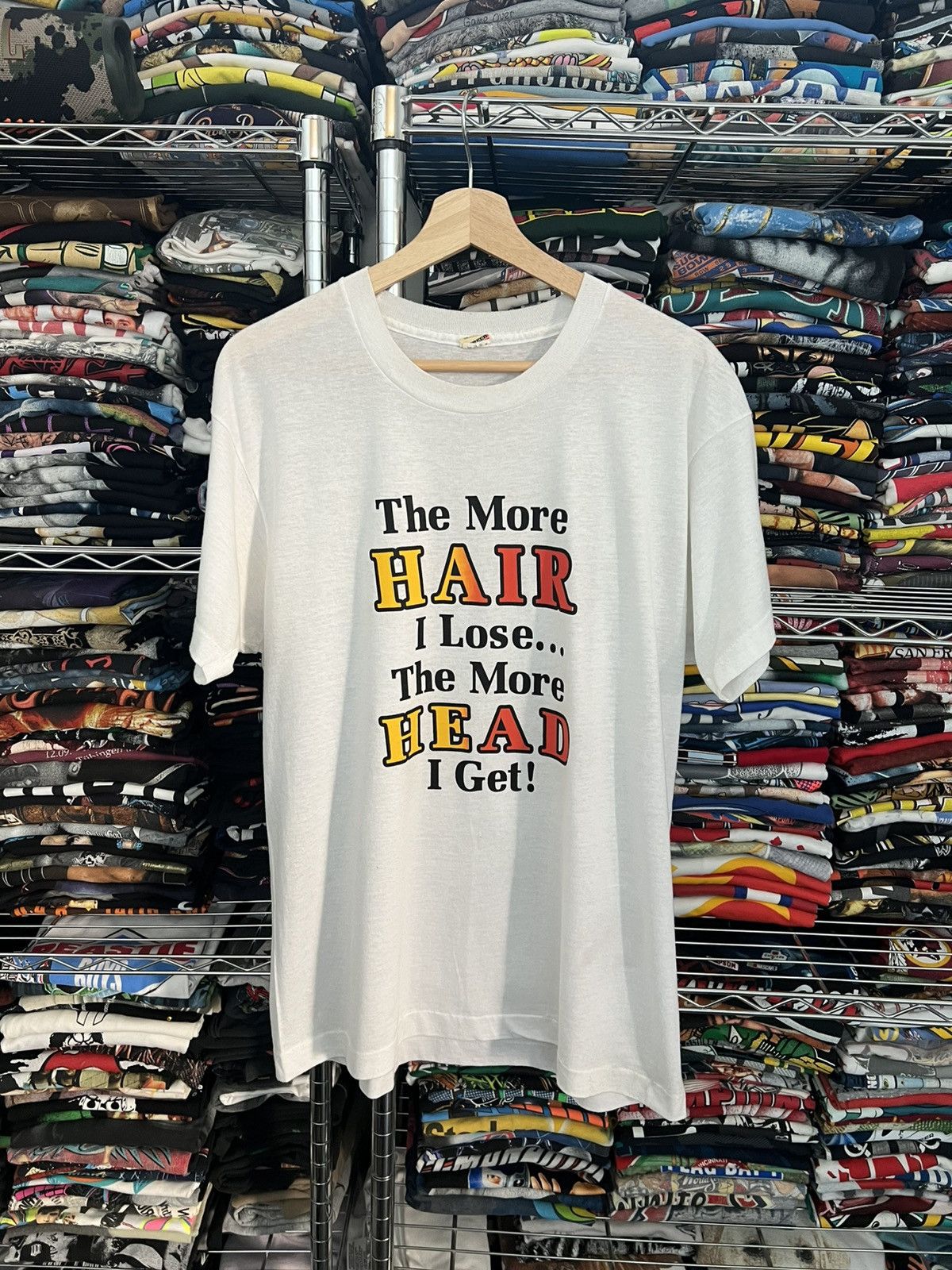 Vintage 90s The More Hair I Lose The More Head I Get Screen Stars Size US XL / EU 56 / 4 - 1 Thumbnail