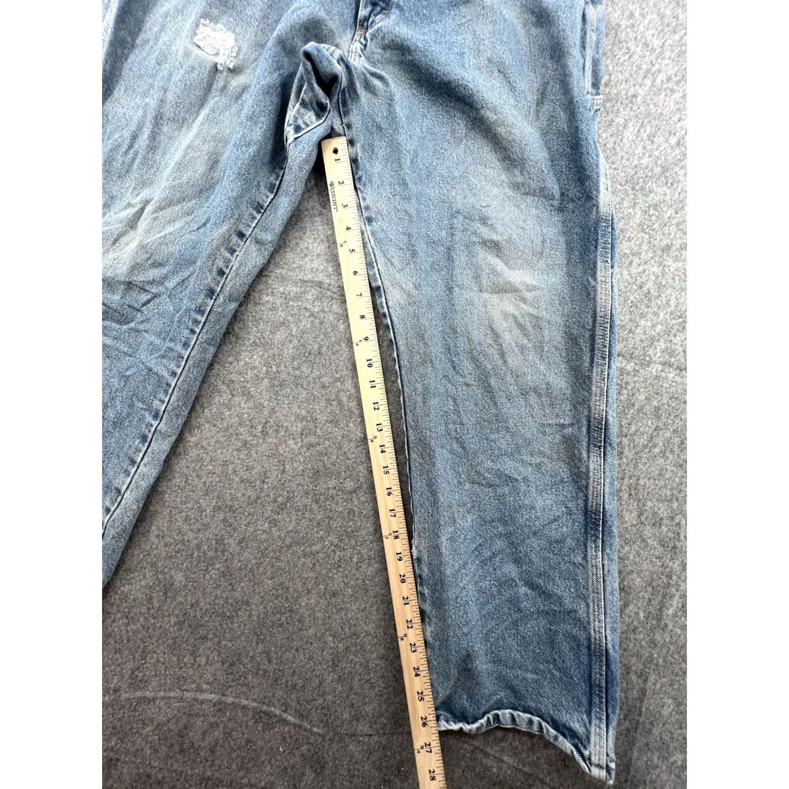 Wrangler Wrangler Flame Resistant FR Jeans Men's Relaxed Work Blue 36x32 Denim 5-Pocket Straight Vintage No N/A Size US 36 / EU 52 - 2 Thumbnail