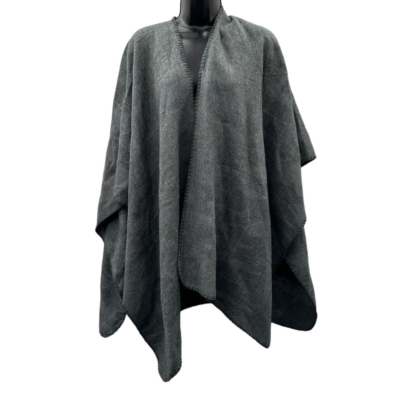 Woolrich Woolen Mills Woolrich Gray Blanket Shawl Poncho Wrap One Size Size ONE SIZE - 1 Thumbnail
