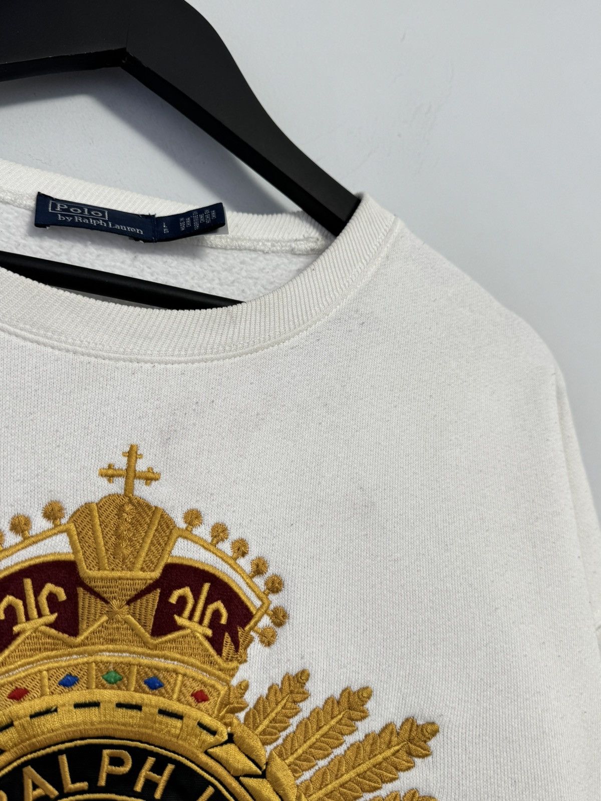 Polo Ralph Lauren Polo Ralph Lauren Crest Logo Sweatshirt Pullover Vintage Size L / US 10 / IT 46 - 10 Thumbnail