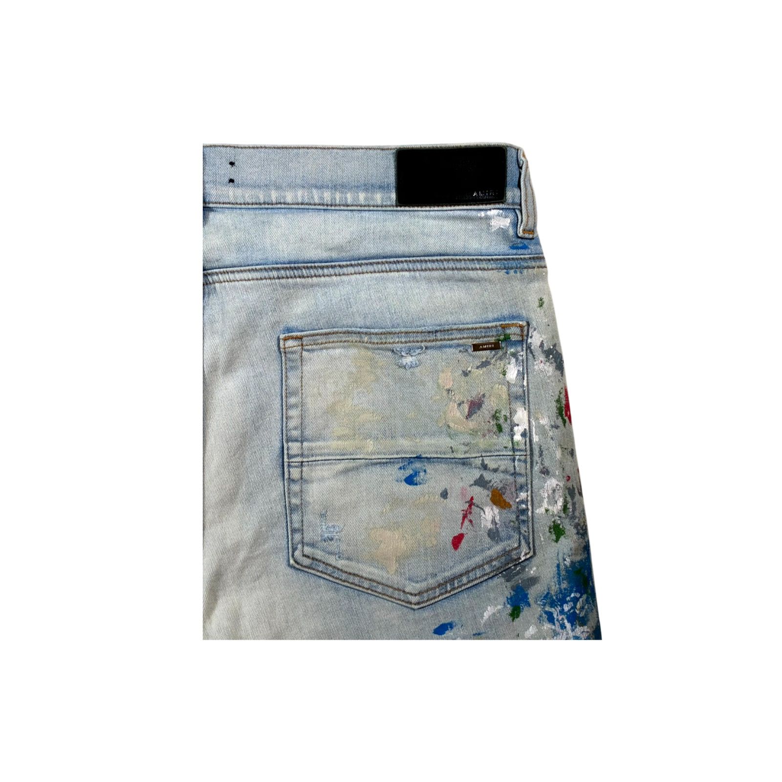 Amiri Amiri Paint Splatter Light Wash Jeans Size US 36 / EU 52 - 3 Thumbnail