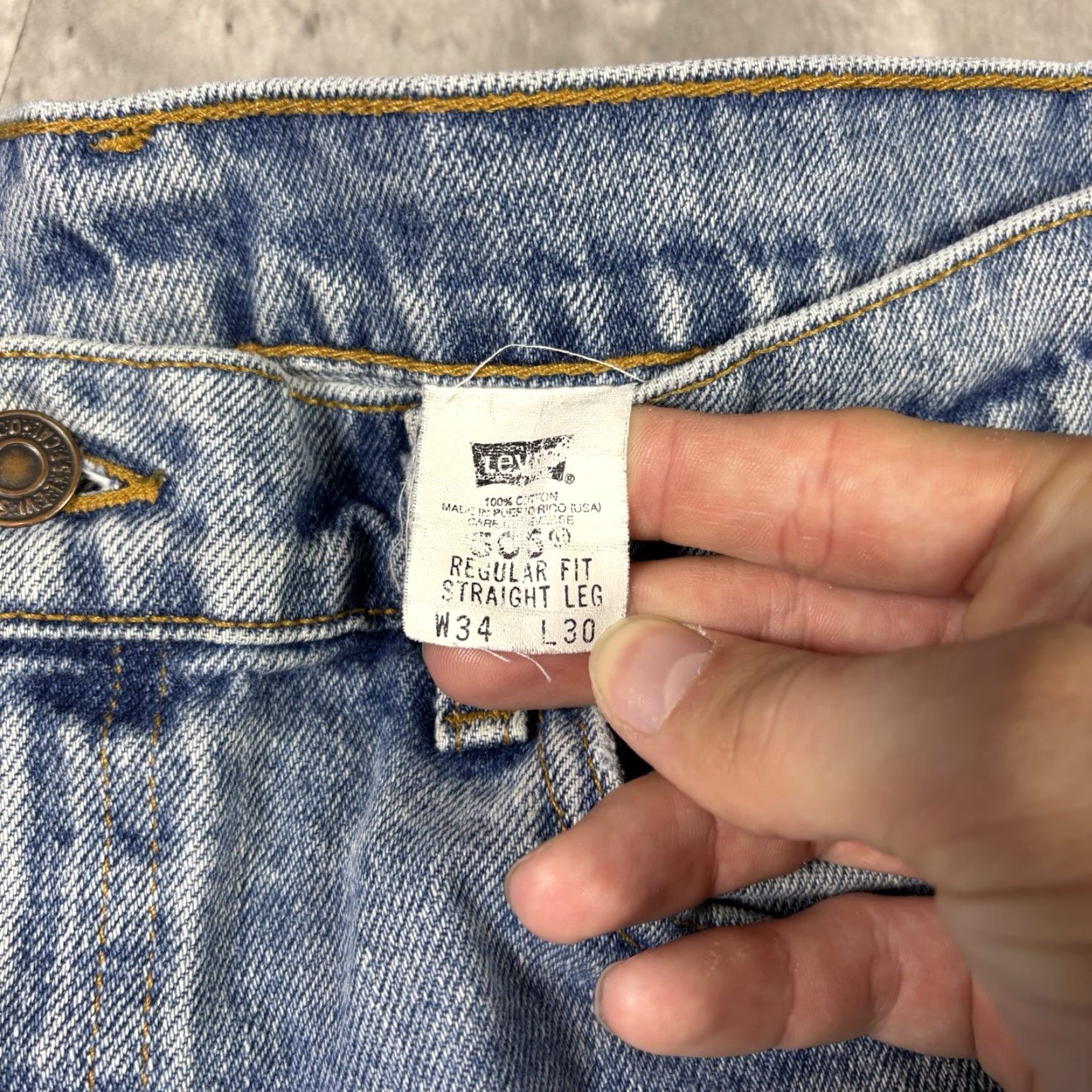 Levi's VINTAGE Levi's 505 Jeans Straight Fit Hemmed Blue Size 32x26 USA Mens Size US 36 / EU 52 - 4 Thumbnail
