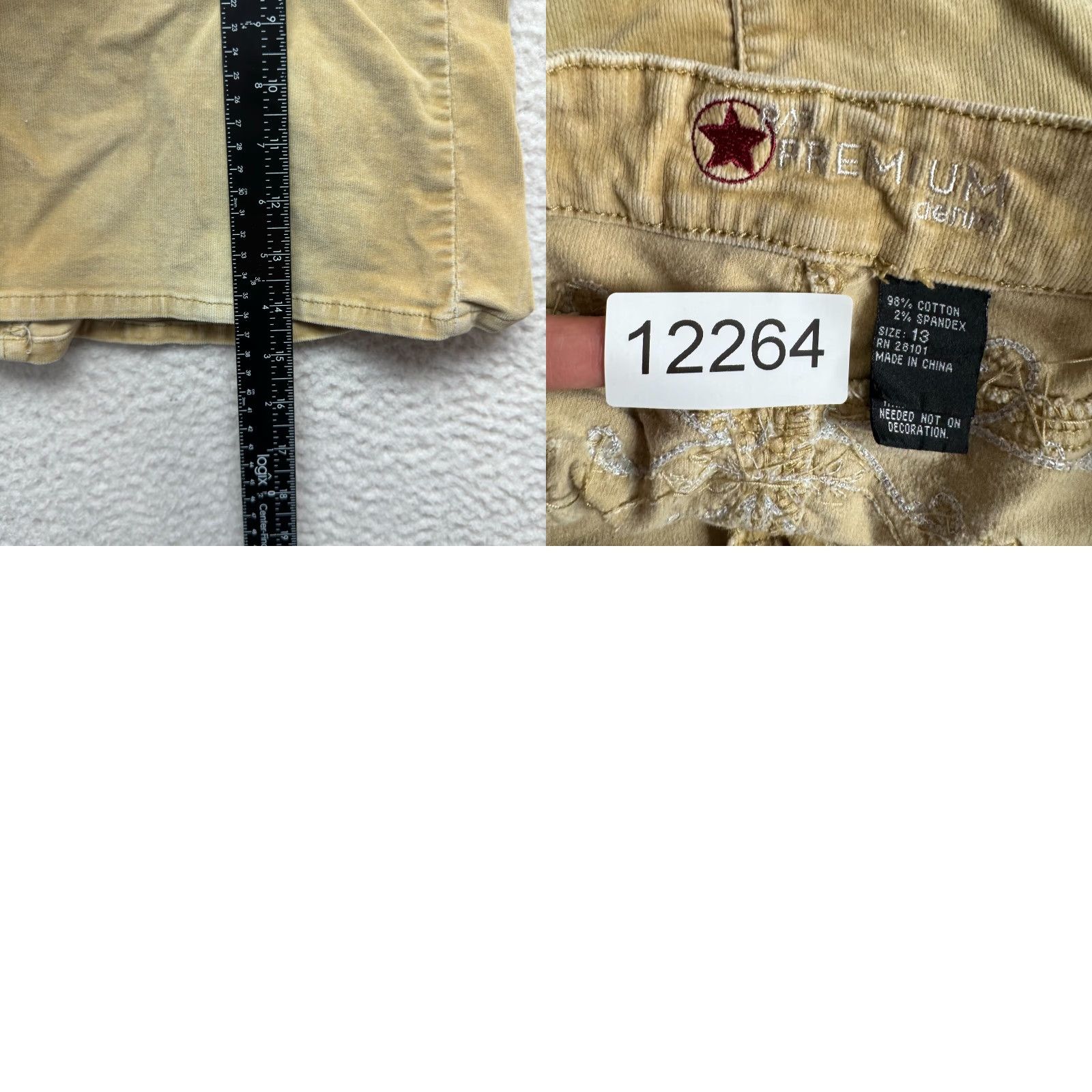 Vintage VINTAGE Y2K Corduroy Pleated Mini Skirt 12 14 Beige Tan Grunge Boho Fairy Womens Mens Girls Size 34" / US 12 / IT 48 - 8 Thumbnail