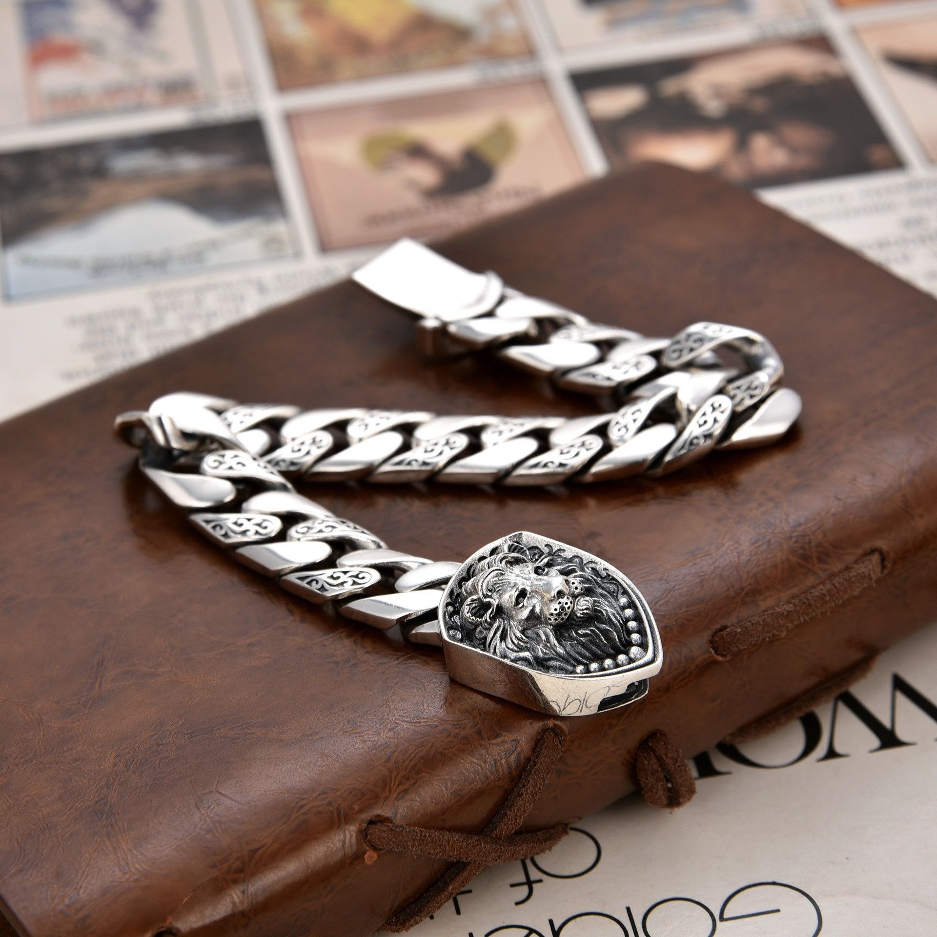 Other 20cm Domineering Lion Cuban Chain Bracelet Size ONE SIZE - 5 Thumbnail